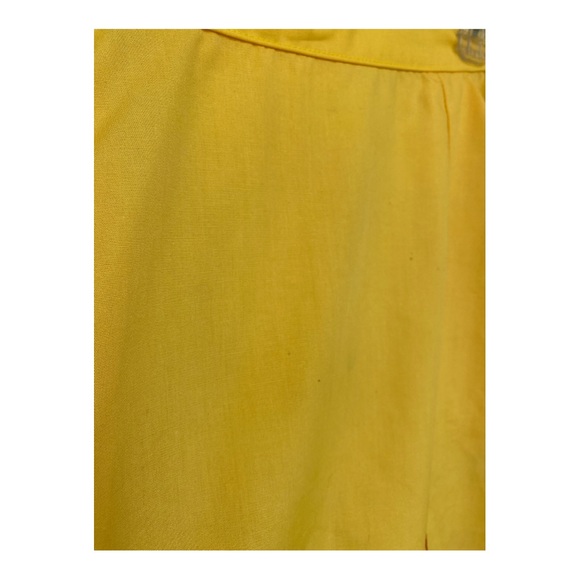 Vintage Caro-Nan Cardinal Red Bird Appliqué A-line Yellow Size Med Wrap Skirt - Picture 8 of 9